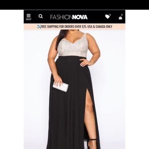 Long slit dress